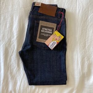 Naked & Famous Denim Men's Weird Guy - Stretch Selvedge- Dark Blue N/W